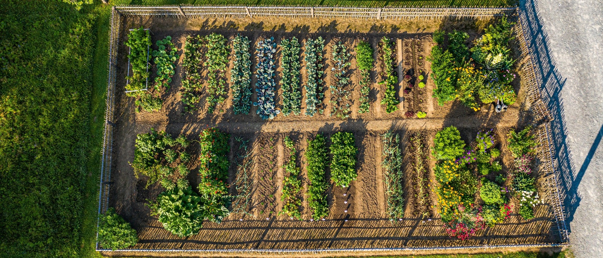Luftbildaufnahme Bauerngarten